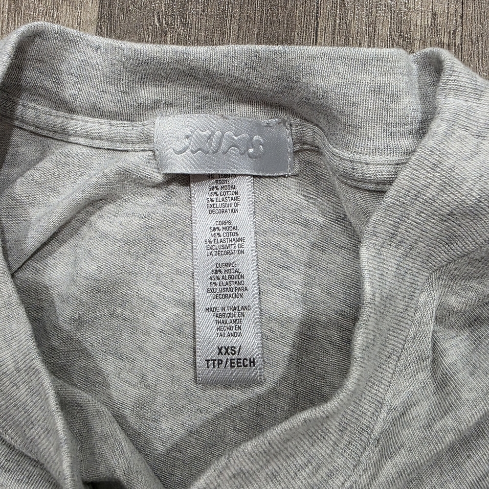 NWOT SKIMS RELAXED TEE SHIRT HEATHER GRAY XXS OVERSIZED quiet Luxury - Picture 10 of 11